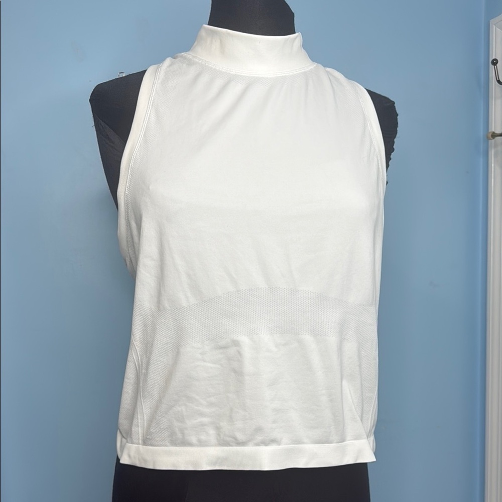 Athleta Momentum Seamless Mock Tank White Size L - Picture 3 of 9